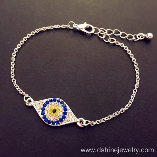 Jewelry Multicolor Evil Eye Adjustable Bracelet For Women